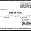 Kapp Walter 1938-2003 Todesanzeige